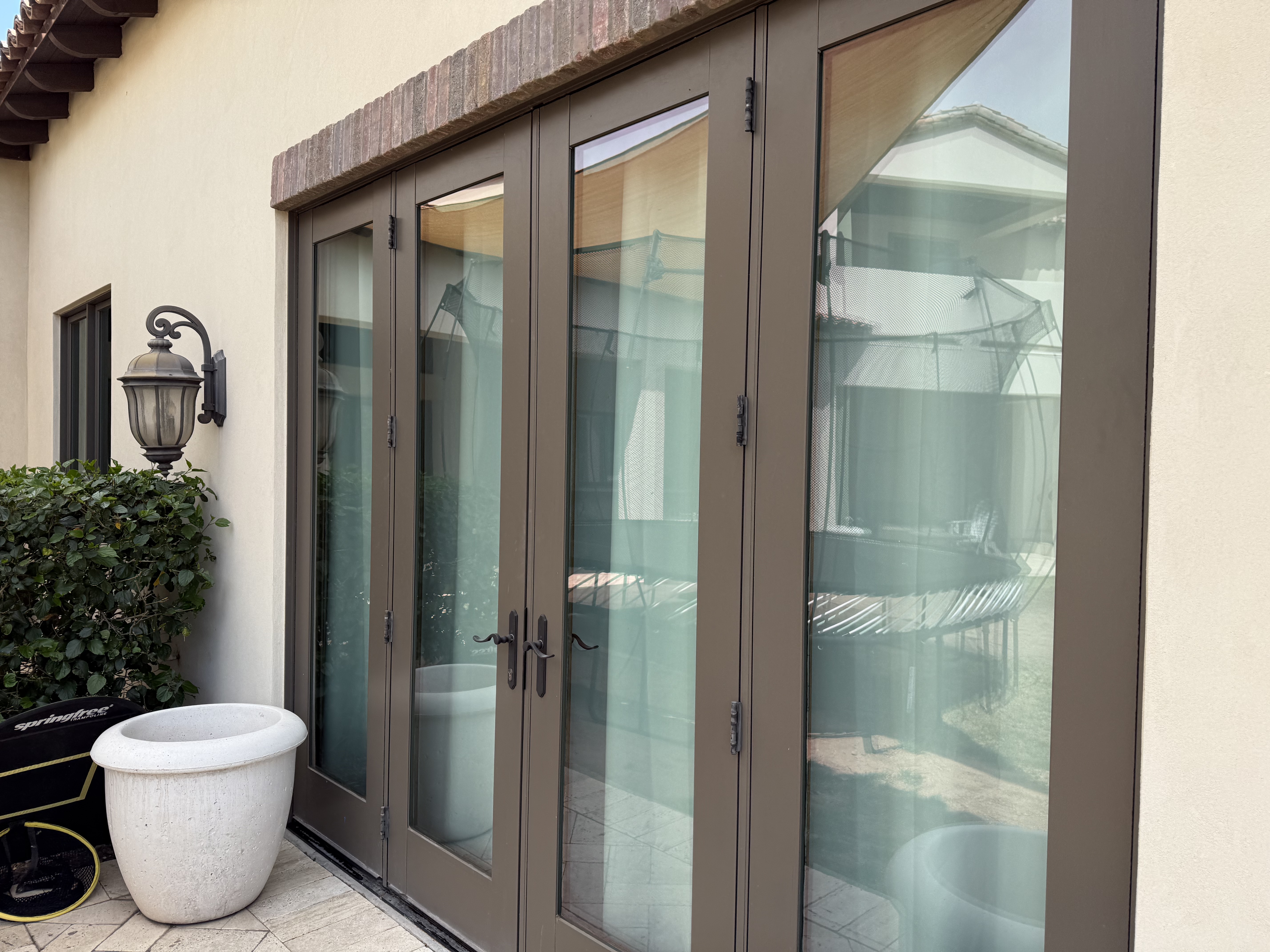 Exterior French doors cleaned to perfection