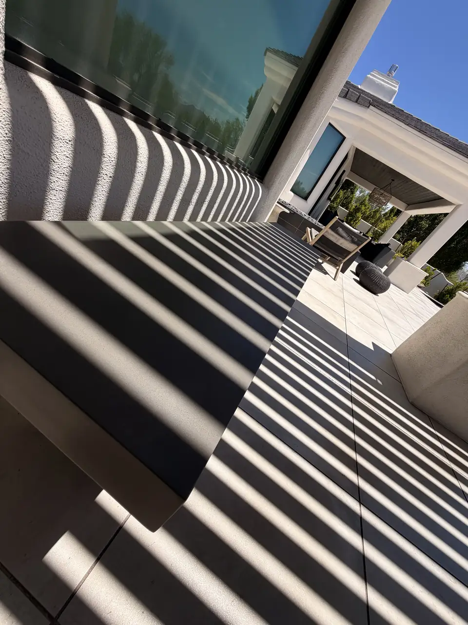 Shaded patio surface